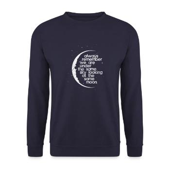 Under the same moon - Unisex Sweatshirt - navy - Front - Alina (178cm) & Michal (187cm)