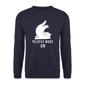 Mode Pilates activé - Sweat-shirt Unisexe - marine - Devant - Alina (178cm) & Michal (187cm)