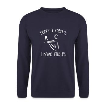 Passion de loisir Pilates - Sweat-shirt Unisexe - marine - Devant - Alina (178cm) & Michal (187cm)