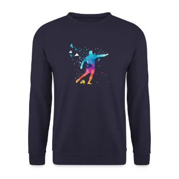 Joueur de foot - Sweat-shirt Unisexe - marine - Devant - Alina (178cm) & Michal (187cm)