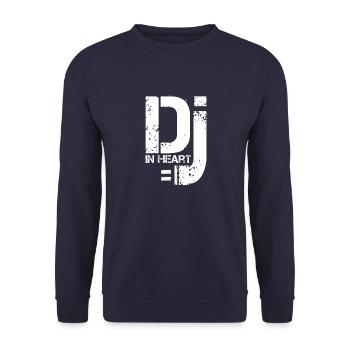 DJ au coeur - Sweat-shirt Unisexe - marine - Devant - Alina (178cm) & Michal (187cm)