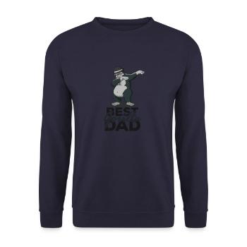 Der beste Vater - Unisex Pullover - Navy - Vorne - Alina (178cm) & Michal (187cm)