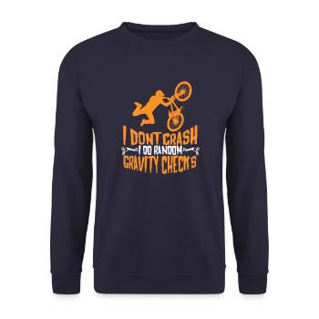 Bike stunts - Unisex Sweatshirt - navy - Front - Alina (178cm) & Michal (187cm)