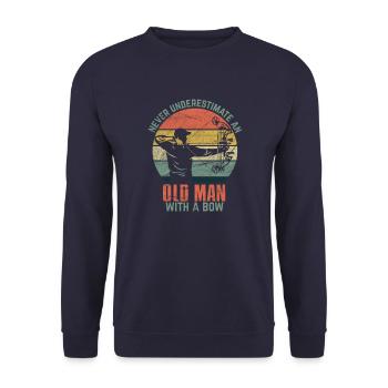 bow and arrow - Unisex Sweatshirt - navy - Front - Alina (178cm) & Michal (187cm)