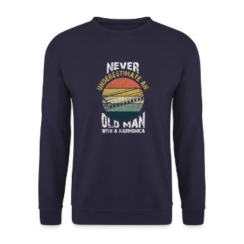 Harmonica - Sweat-shirt Unisexe - marine - Devant - Alina (178cm) & Michal (187cm)