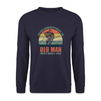 Eishockey Spieler - Unisex Pullover - Navy - Vorne - Alina (178cm) & Michal (187cm)
