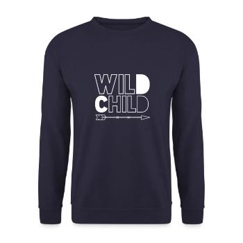 Wild Child - Unisex Sweatshirt - navy - Front - Alina (178cm) & Michal (187cm)