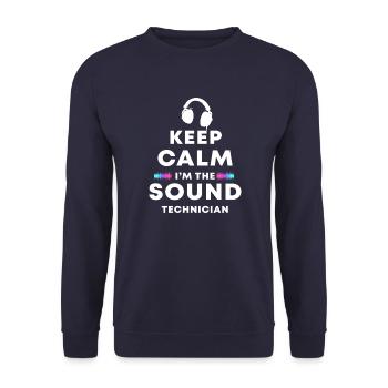 Sound engineer - Unisex Sweatshirt - navy - Front - Alina (178cm) & Michal (187cm)