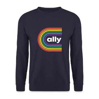 LGBT ally - Unisex Sweatshirt - navy - Front - Alina (178cm) & Michal (187cm)