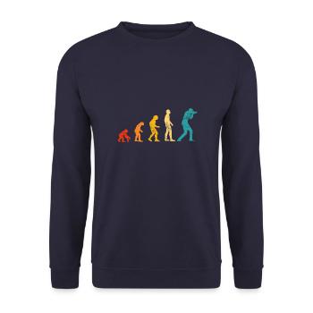 Retro evolution photographer - Unisex Sweatshirt - navy - Front - Alina (178cm) & Michal (187cm)