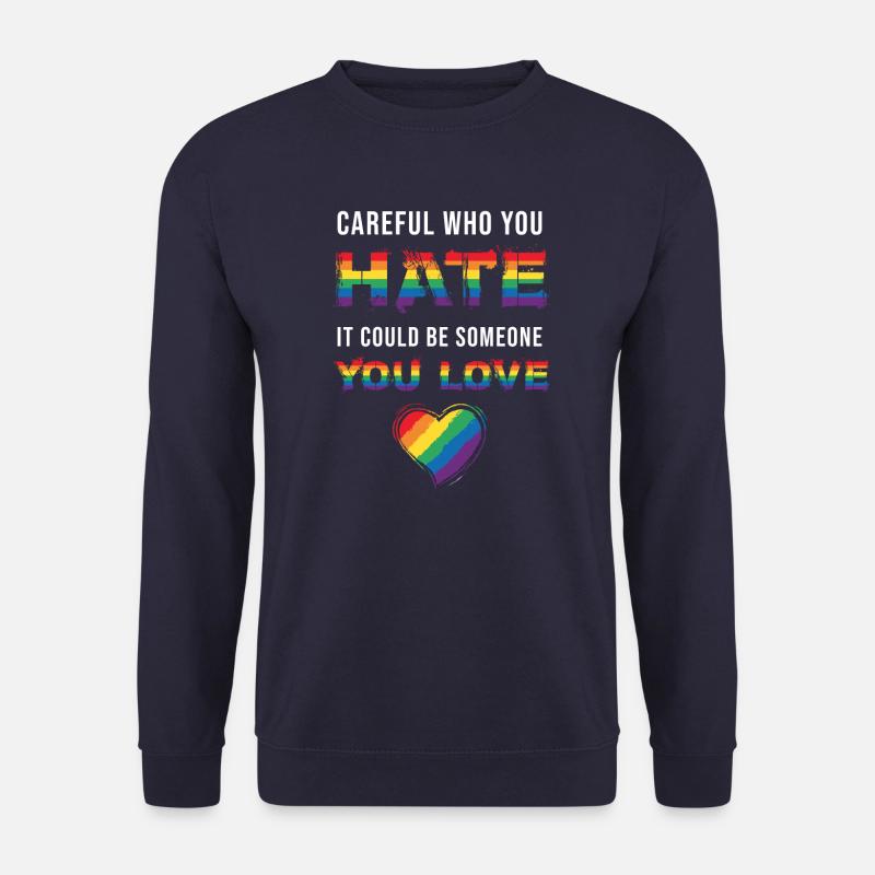LGBT Hate Love - Unisex Sweatshirt - navy