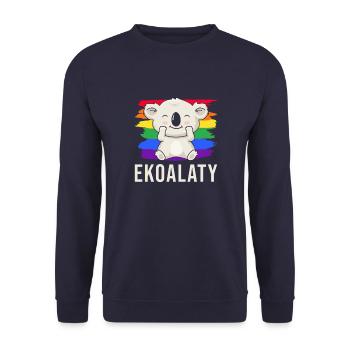 LGBT Ekoalaty - Unisex Pullover - Navy - Vorne - Alina (178cm) & Michal (187cm)