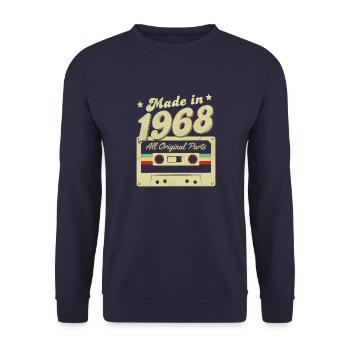 Fabriqué en 1968 - Sweat-shirt Unisexe - marine - Devant - Alina (178cm) & Michal (187cm)
