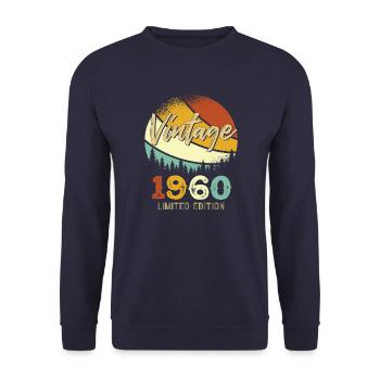 Vintage 1960 Limited - Sweat-shirt Unisexe - marine - Devant - Alina (178cm) & Michal (187cm)