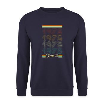 Vintage Classics 1975 - Unisex Pullover - Navy - Vorne - Alina (178cm) & Michal (187cm)