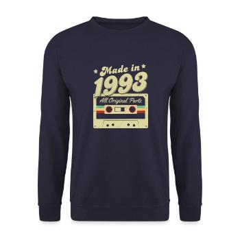 Made in 1993 - Unisex Pullover - Navy - Vorne - Alina (178cm) & Michal (187cm)