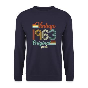 Vintage 1963 Original - Unisex Pullover - Navy - Vorne - Alina (178cm) & Michal (187cm)