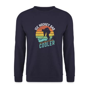 Ice Hockey Dad - Unisex Pullover - Navy - Vorne - Alina (178cm) & Michal (187cm)