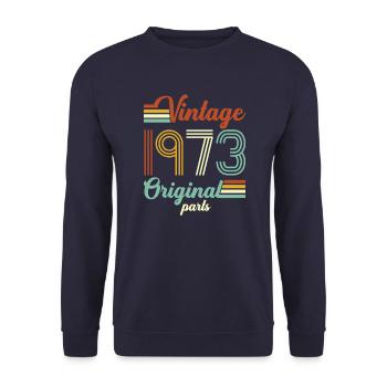 Vintage 1973 Original - Unisex Pullover - Navy - Vorne - Alina (178cm) & Michal (187cm)