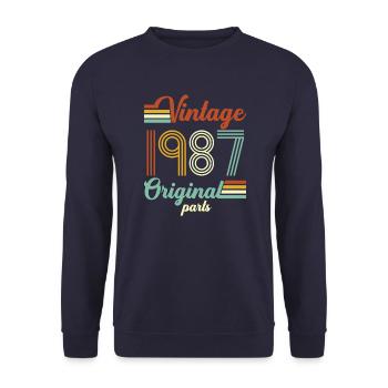 Vintage 1987 Original - Unisex Pullover - Navy - Vorne - Alina (178cm) & Michal (187cm)