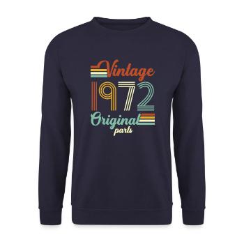 Vintage 1972 Original - Unisex Pullover - Navy - Vorne - Alina (178cm) & Michal (187cm)