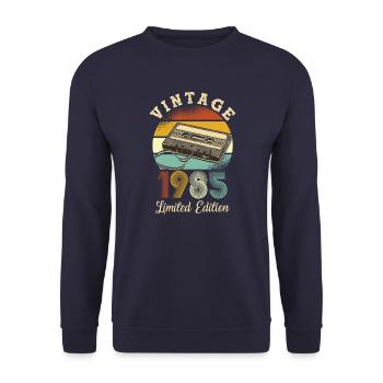 Vintage 1985 - Unisex Pullover - Navy - Vorne - Alina (178cm) & Michal (187cm)