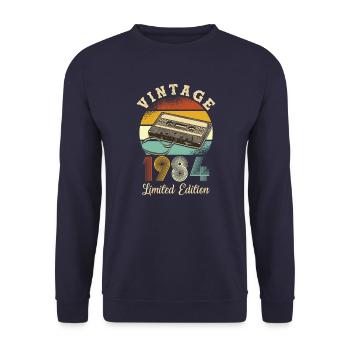 Vintage 1984 - Sweat-shirt Unisexe - marine - Devant - Alina (178cm) & Michal (187cm)