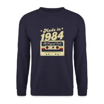 Fabriqué en 1984 - Sweat-shirt Unisexe - marine - Devant - Alina (178cm) & Michal (187cm)