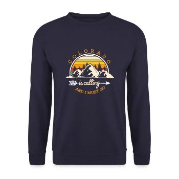 Colorado - Unisex Sweatshirt - navy - Front - Alina (178cm) & Michal (187cm)