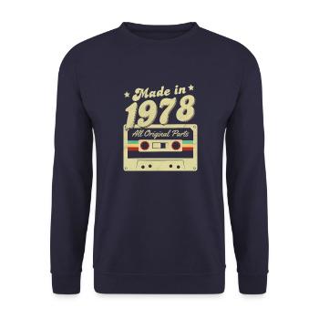 Made in 1978 - Unisex Pullover - Navy - Vorne - Alina (178cm) & Michal (187cm)