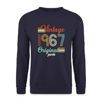 Vintage 1967 Original - Unisex Pullover - Navy - Vorne - Alina (178cm) & Michal (187cm)