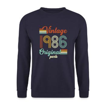 Vintage 1986 Original - Unisex Pullover - Navy - Vorne - Alina (178cm) & Michal (187cm)