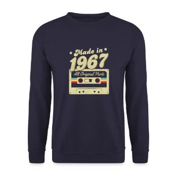 Made in 1967 - Unisex Pullover - Navy - Vorne - Alina (178cm) & Michal (187cm)