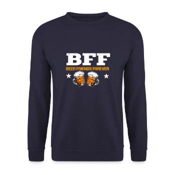 Beer Friends Forever - Unisex Pullover - Navy - Vorne - Alina (178cm) & Michal (187cm)