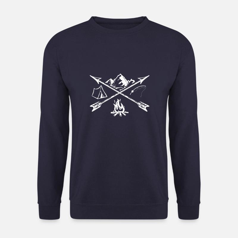 Mountain Camping Fishing - Unisex Pullover - Navy