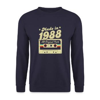 Made in 1988 - Unisex Pullover - Navy - Vorne - Alina (178cm) & Michal (187cm)