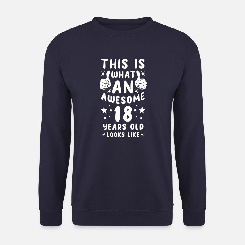 Awesome 18 Years - Unisex Pullover - Navy
