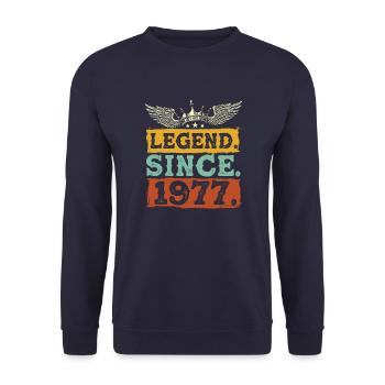 Legend Since 1977 - Sweat-shirt Unisexe - marine - Devant - Alina (178cm) & Michal (187cm)