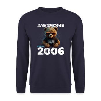 18th Birthday Original 2006 Vintage 2006 Bear Cute - Unisex Sweatshirt - navy - Front - Alina (178cm) & Michal (187cm)