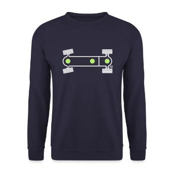 Syncro Diff Lock blanc - Sweat-shirt Unisexe - marine - Devant - Alina (178cm) & Michal (187cm)