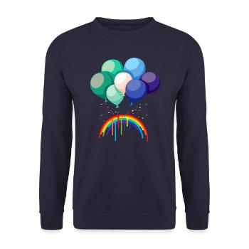 Fierté des hommes gays en ballon - Sweat-shirt Unisexe - marine - Devant - Alina (178cm) & Michal (187cm)