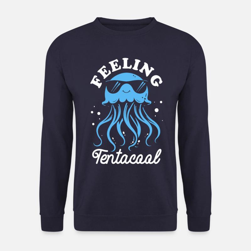 Feeling Tentacool - Jellyfish with Tentacles - Unisex Sweatshirt - navy