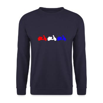 Scooter - Unisex Sweatshirt - navy - Front - Alina (178cm) & Michal (187cm)