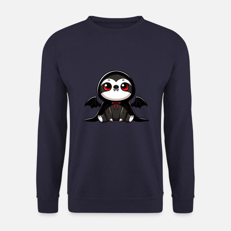 Cute Halloween Sloth Vampire Bat - Unisex Sweatshirt - navy