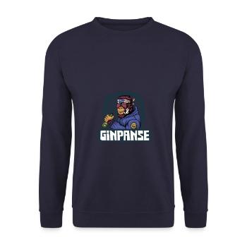Gin panse motif - cool party gin monkey - Unisex Sweatshirt - navy - Front - Alina (178cm) & Michal (187cm)