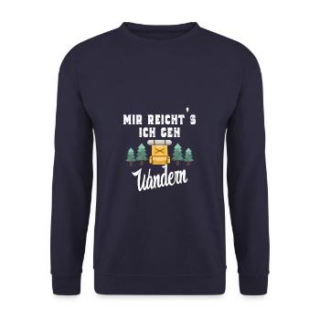 Mountaineers hiking hikers - Unisex Sweatshirt - navy - Front - Alina (178cm) & Michal (187cm)