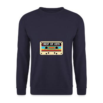 Best of 1970 Vintage 50 anniversaire - Sweat-shirt Unisexe - marine - Devant - Alina (178cm) & Michal (187cm)