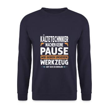 Kältetechniker Klimaanlagen Handwerker - Unisex Pullover - Navy - Vorne - Alina (178cm) & Michal (187cm)