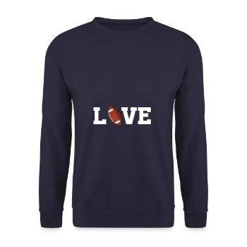American Football Love Quote - Unisex Pullover - Navy - Vorne - Alina (178cm) & Michal (187cm)