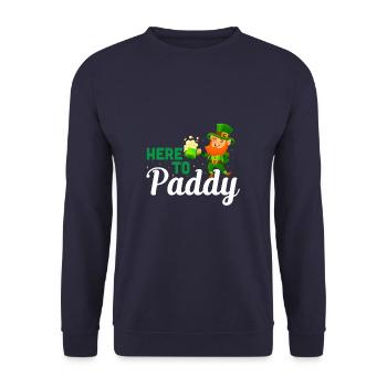 patricks day here to paddy - Sweat-shirt Unisexe - marine - Devant - Alina (178cm) & Michal (187cm)